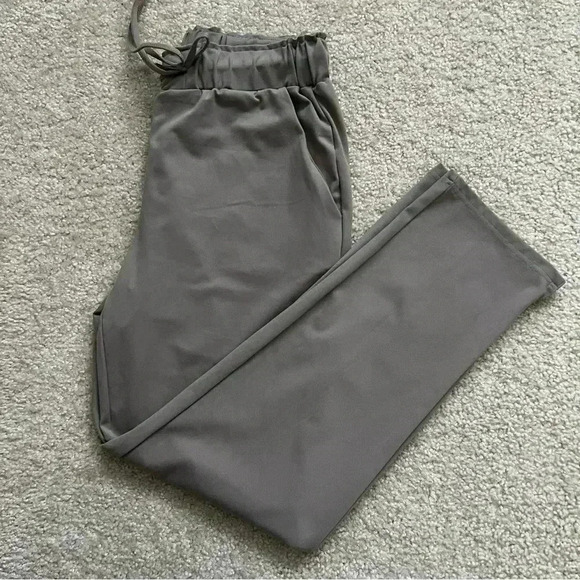 Joie Casual Pants High Rise Straight Boho Gray Women Sz Medium Drawstring $180 - Picture 2 of 16